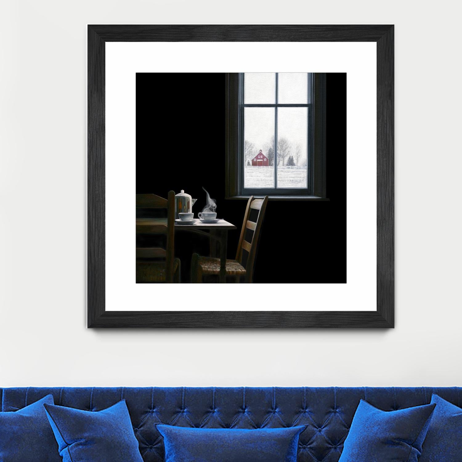 Pause by Karen Hollingsworth on GIANT ART - multi floral/still life, landscapes, chairs, coffee, farms, interiors, snow, winter, country/rural