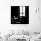 Pause by Karen Hollingsworth on GIANT ART - multi floral/still life, landscapes, chairs, coffee, farms, interiors, snow, winter, country/rural