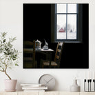 Pause by Karen Hollingsworth on GIANT ART - multi floral/still life, landscapes, chairs, coffee, farms, interiors, snow, winter, country/rural