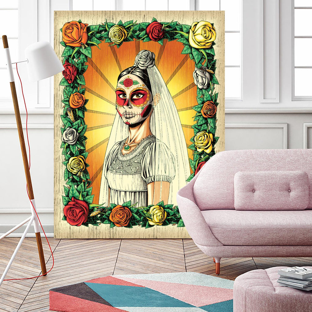 Muerta Bride by Nicholas Ivins on GIANT ART - multicolor urban/pop surrealism; ethnic