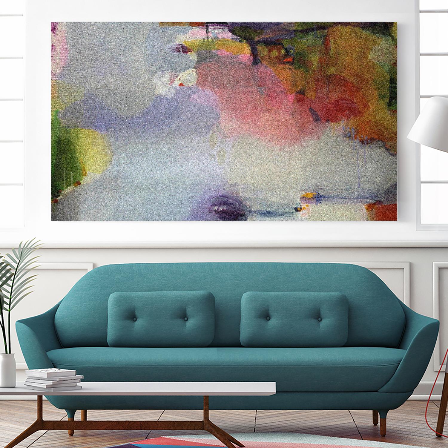 Other Side of the Moon by Lina Alattar on GIANT ART - violet,pink abstracts, contemporary