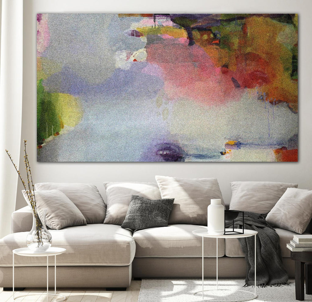 Other Side of the Moon by Lina Alattar on GIANT ART - violet,pink abstracts, contemporary