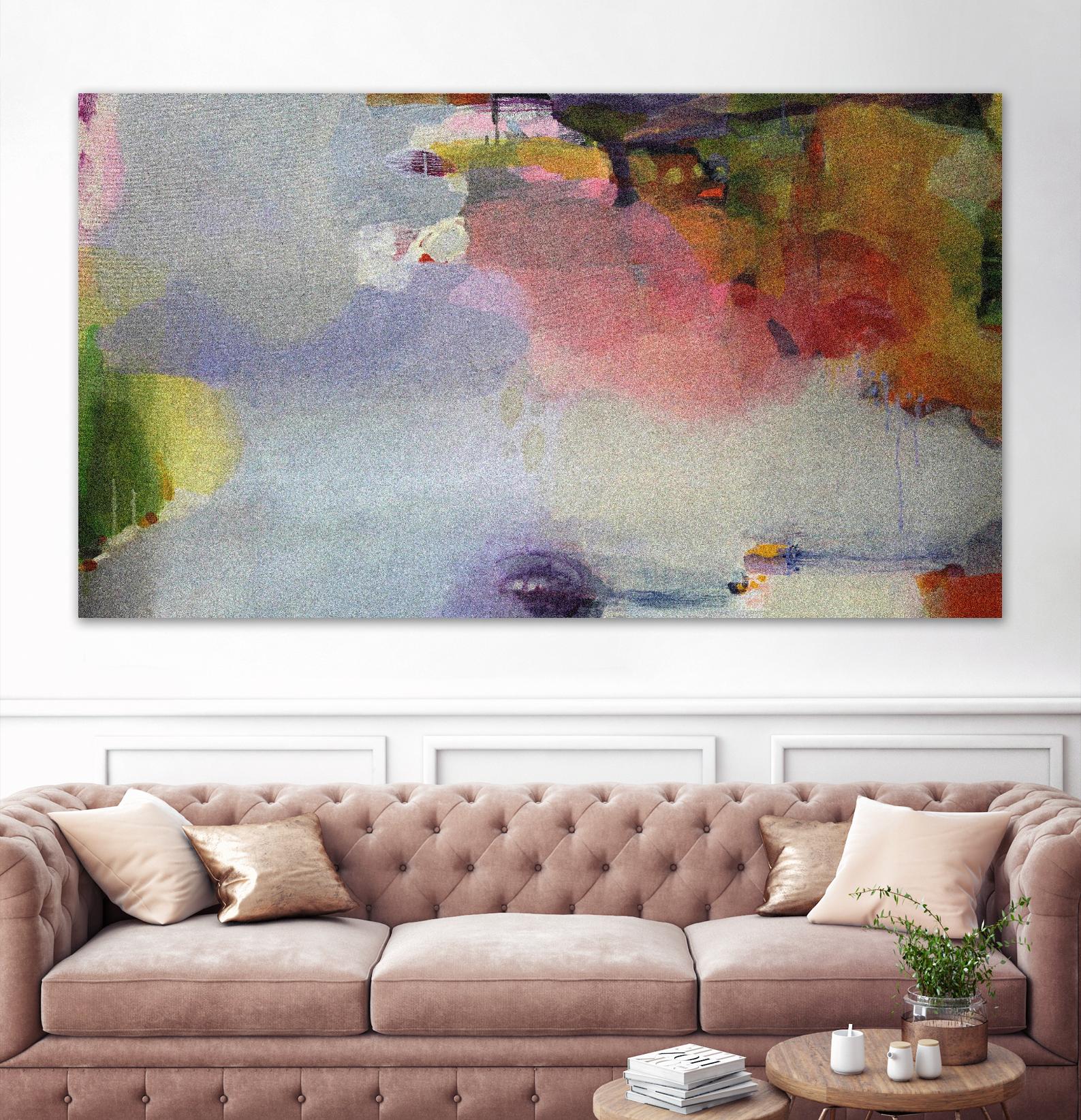 Other Side of the Moon by Lina Alattar on GIANT ART - violet,pink abstracts, contemporary