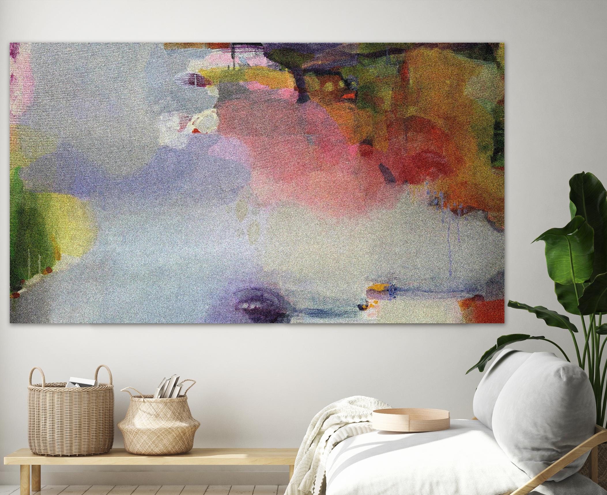 Other Side of the Moon by Lina Alattar on GIANT ART - violet,pink abstracts, contemporary