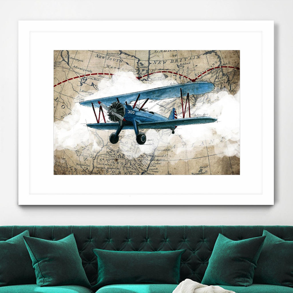 Biplane 1 by GraphINC Studio on GIANT ART - multicolor vintage