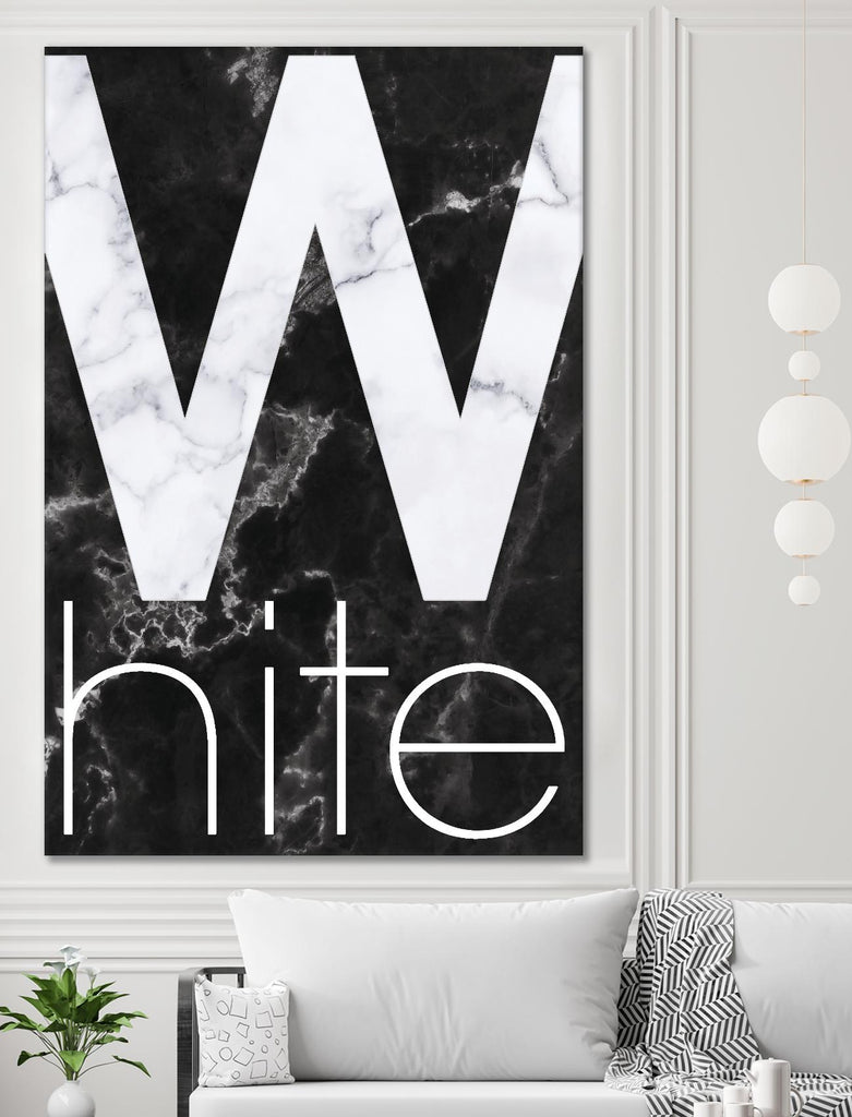 White Marble par TypeLike sur GIANT ART - design/type multicolore ; contemporain