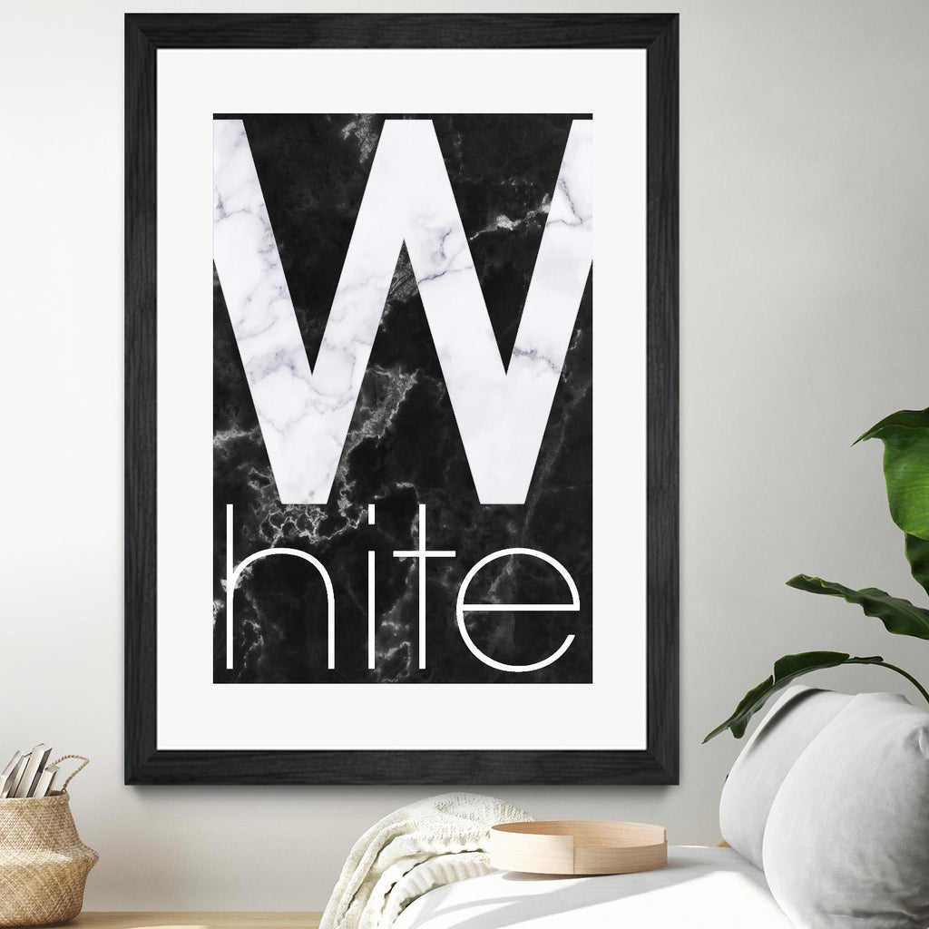 White Marble par TypeLike sur GIANT ART - design/type multicolore ; contemporain