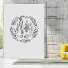 Feather Circle by Incado on GIANT ART - multicolor floral/still life