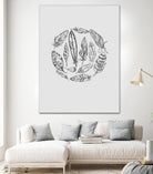 Feather Circle by Incado on GIANT ART - multicolor floral/still life