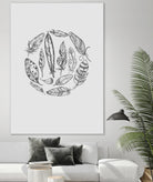 Feather Circle by Incado on GIANT ART - multicolor floral/still life