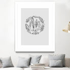 Feather Circle by Incado on GIANT ART - multicolor floral/still life