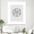 Feather Circle by Incado on GIANT ART - multicolor floral/still life