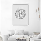 Feather Circle by Incado on GIANT ART - multicolor floral/still life