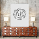 Feather Circle by Incado on GIANT ART - multicolor floral/still life