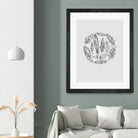Feather Circle by Incado on GIANT ART - multicolor floral/still life