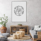 Feather Circle by Incado on GIANT ART - multicolor floral/still life