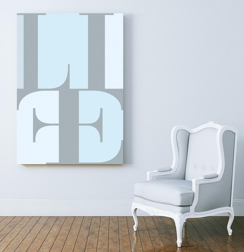 Life by TypeLike on GIANT ART - multicolor design/type; contemporary