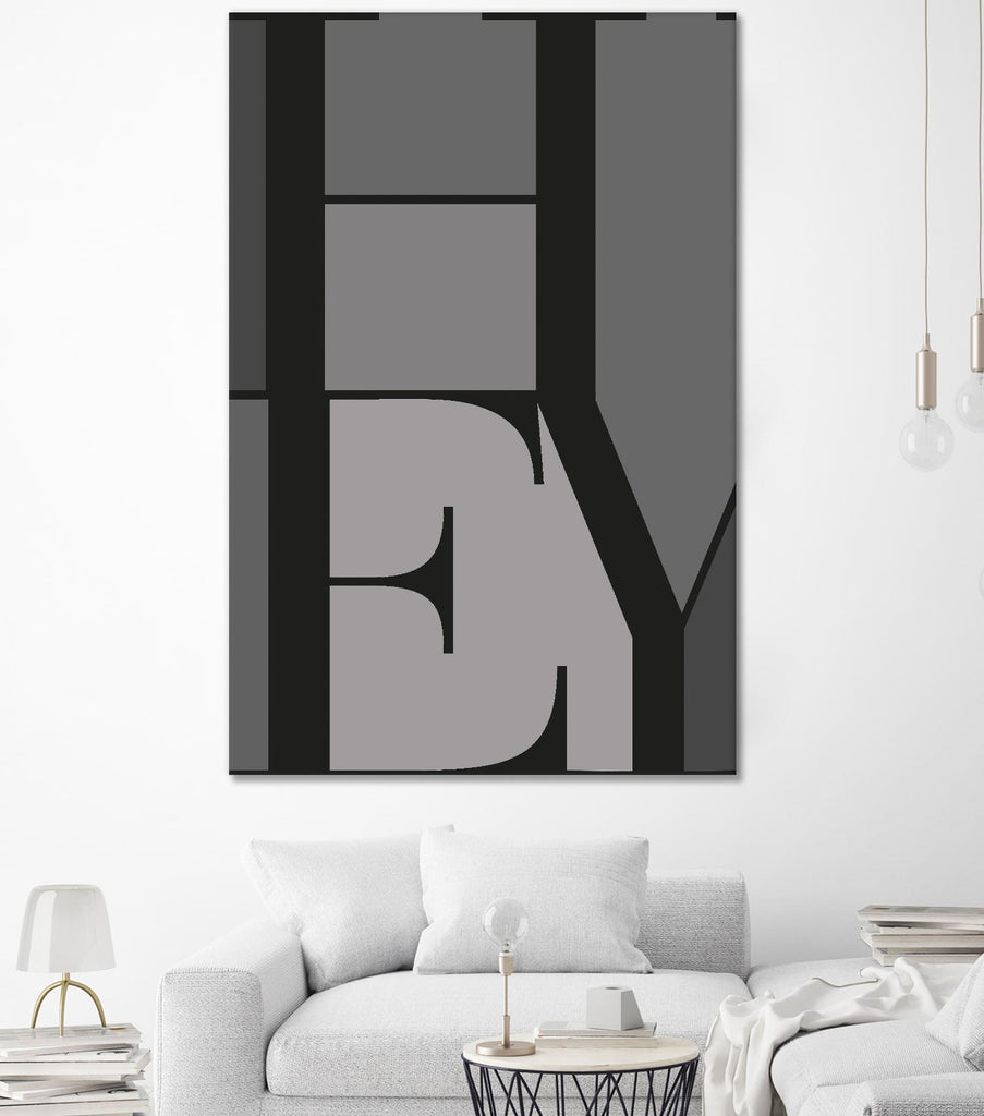 Hey by TypeLike on GIANT ART - multicolor design/type