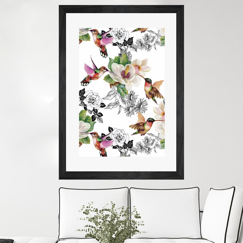 Colibris by Incado on GIANT ART - multicolor animals; floral/still life