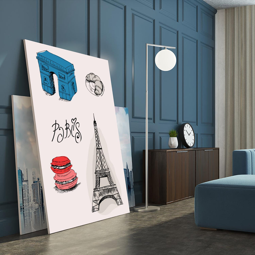 Paris III par TypeLike sur GIANT ART - personnages/lieux multicolores ; cuisine