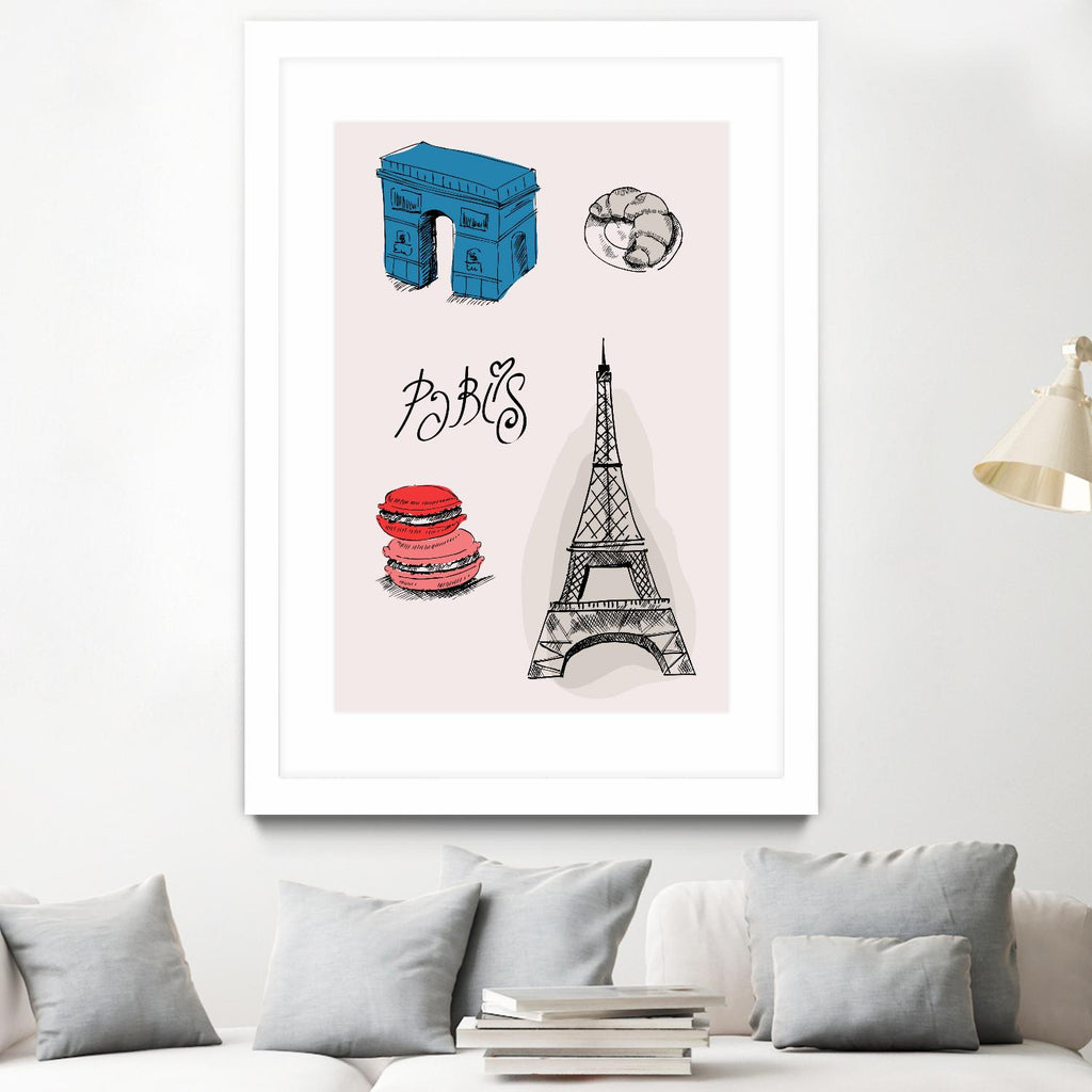 Paris III par TypeLike sur GIANT ART - personnages/lieux multicolores ; cuisine