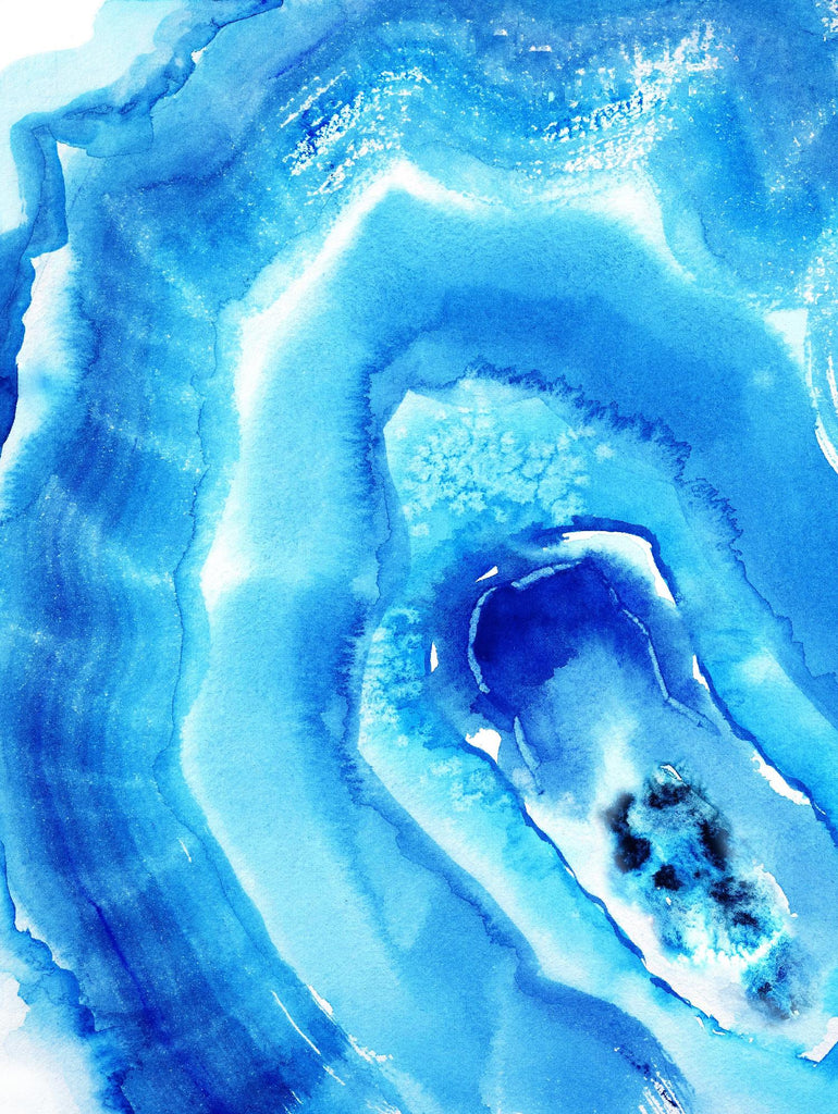 Blue Agate by Nancy Knight on GIANT ART - multicolor abstracts; contemporary