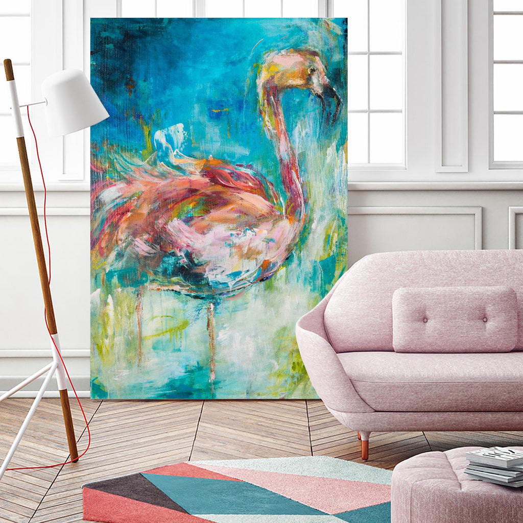 Pretty in Pink No. 1 by Hilma Koelman on GIANT ART - multicolor animals; contemporary