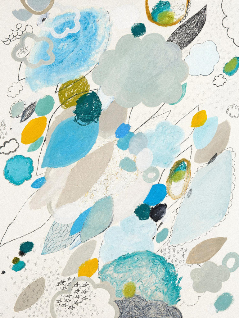 Blue Lightening de Maggie Kleinpeter sur GIANT ART - abstractions multicolores ; contemporain