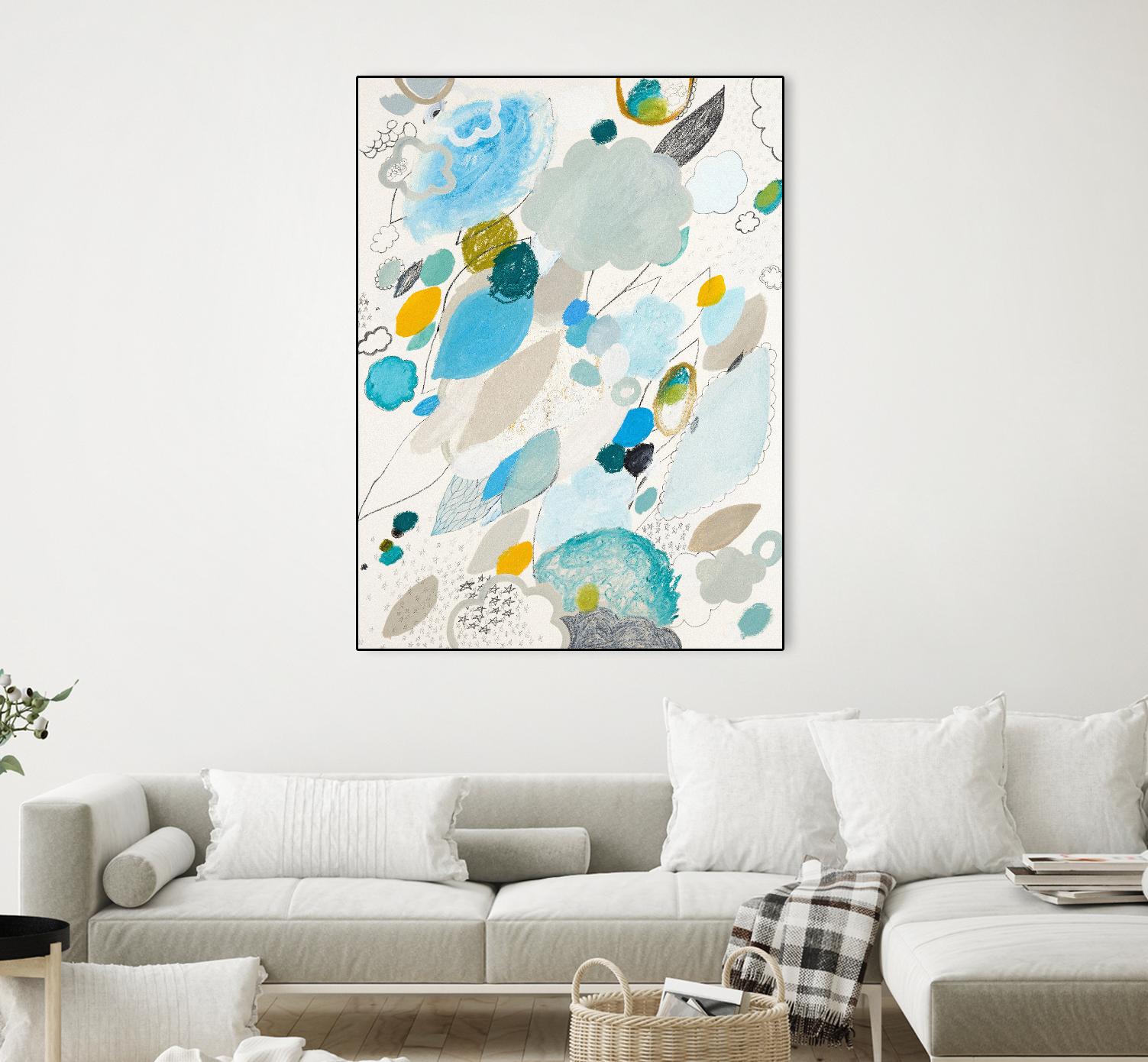 Blue Lightening by Maggie Kleinpeter on GIANT ART - multicolor abstracts; contemporary