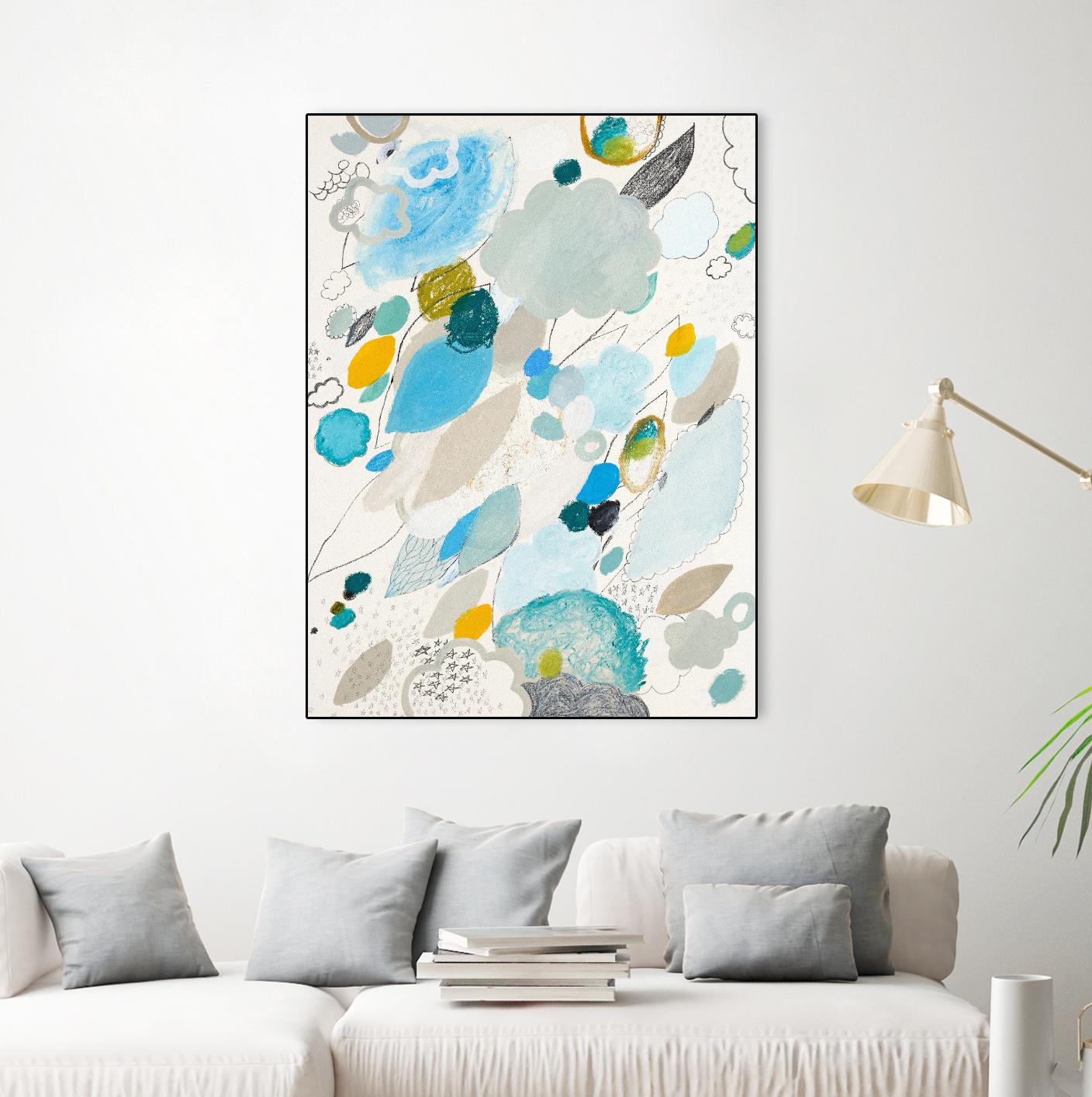 Blue Lightening by Maggie Kleinpeter on GIANT ART - multicolor abstracts; contemporary