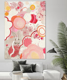 Funny Bunnies Come To The Party by Maggie Kleinpeter on GIANT ART - multicolor abstracts; contemporary