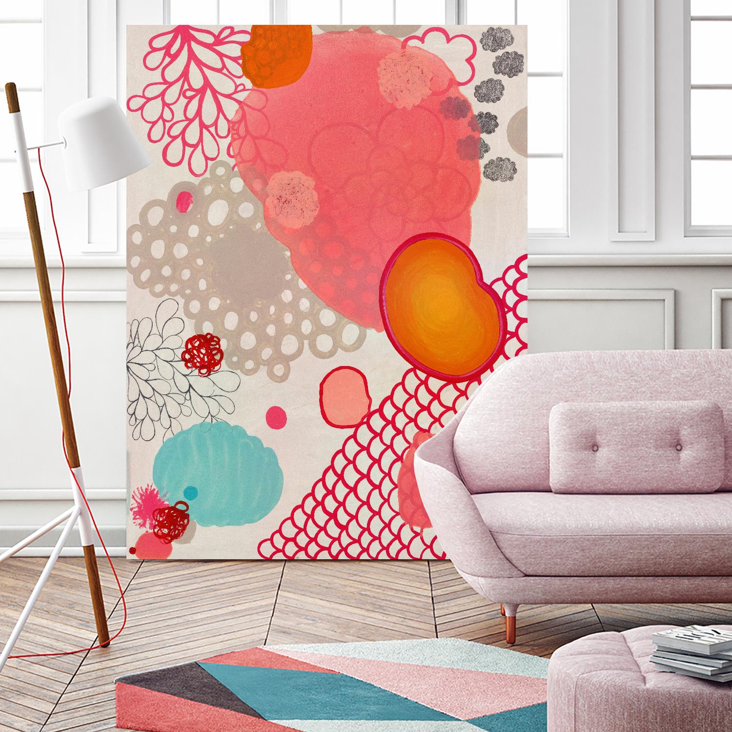 Pink Dragon Bubblegum by Maggie Kleinpeter on GIANT ART - multicolor abstracts; contemporary
