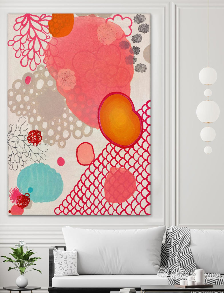 Pink Dragon Bubblegum by Maggie Kleinpeter on GIANT ART - multicolor abstracts; contemporary