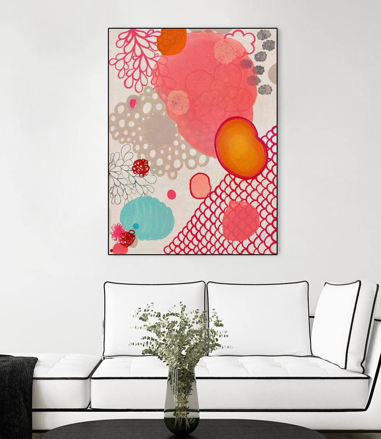 Pink Dragon Bubblegum by Maggie Kleinpeter on GIANT ART - multicolor abstracts; contemporary