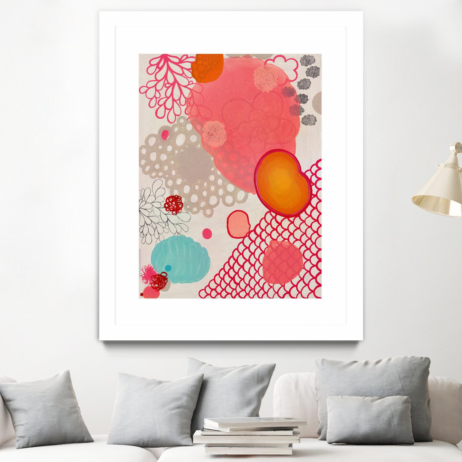 Pink Dragon Bubblegum by Maggie Kleinpeter on GIANT ART - multicolor abstracts; contemporary