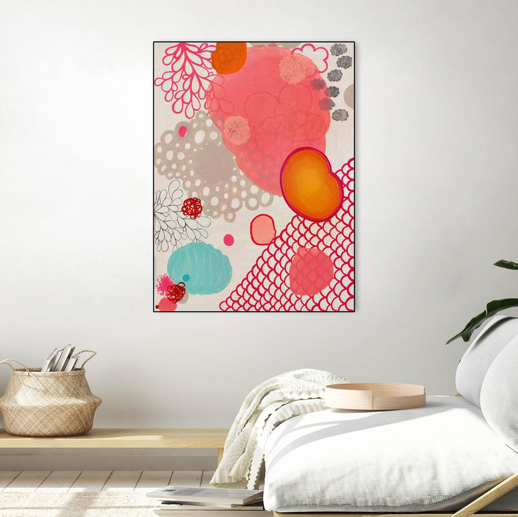 Pink Dragon Bubblegum by Maggie Kleinpeter on GIANT ART - multicolor abstracts; contemporary