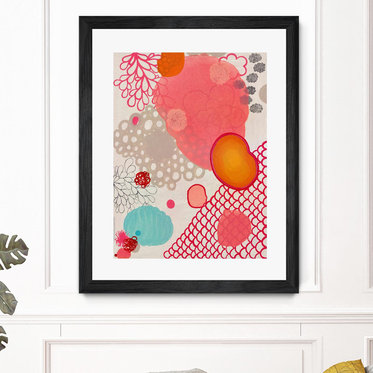 Pink Dragon Bubblegum by Maggie Kleinpeter on GIANT ART - multicolor abstracts; contemporary