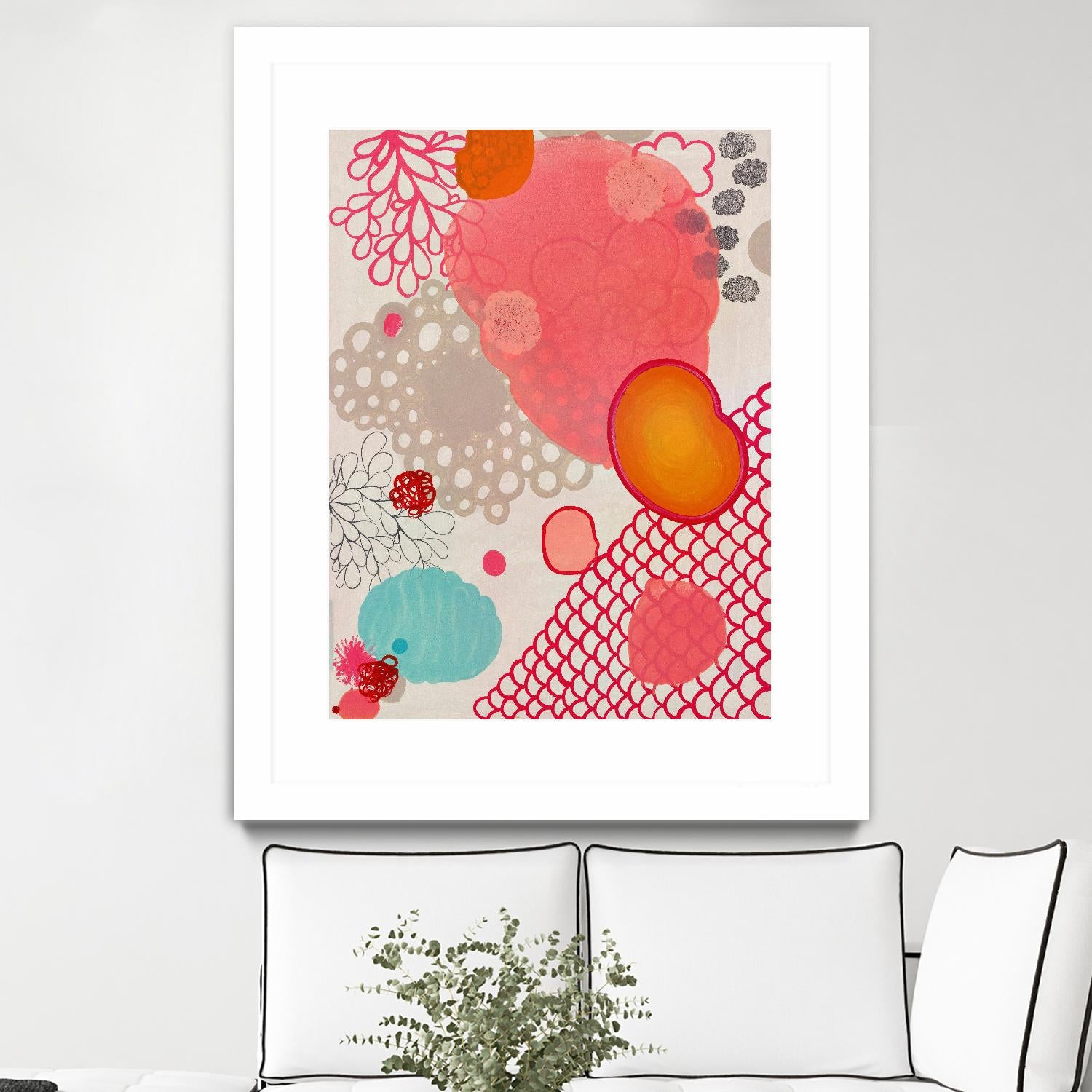 Pink Dragon Bubblegum by Maggie Kleinpeter on GIANT ART - multicolor abstracts; contemporary