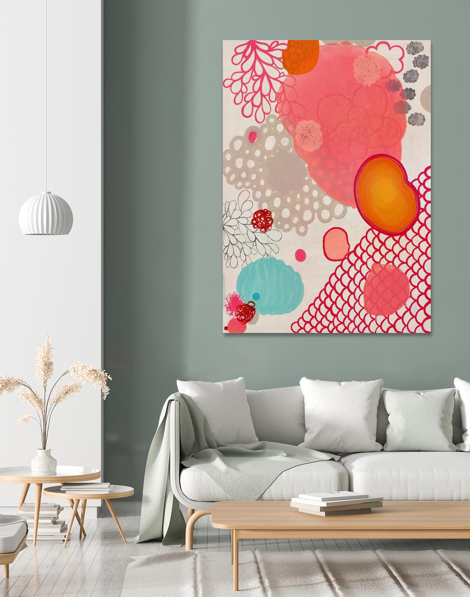Pink Dragon Bubblegum by Maggie Kleinpeter on GIANT ART - multicolor abstracts; contemporary
