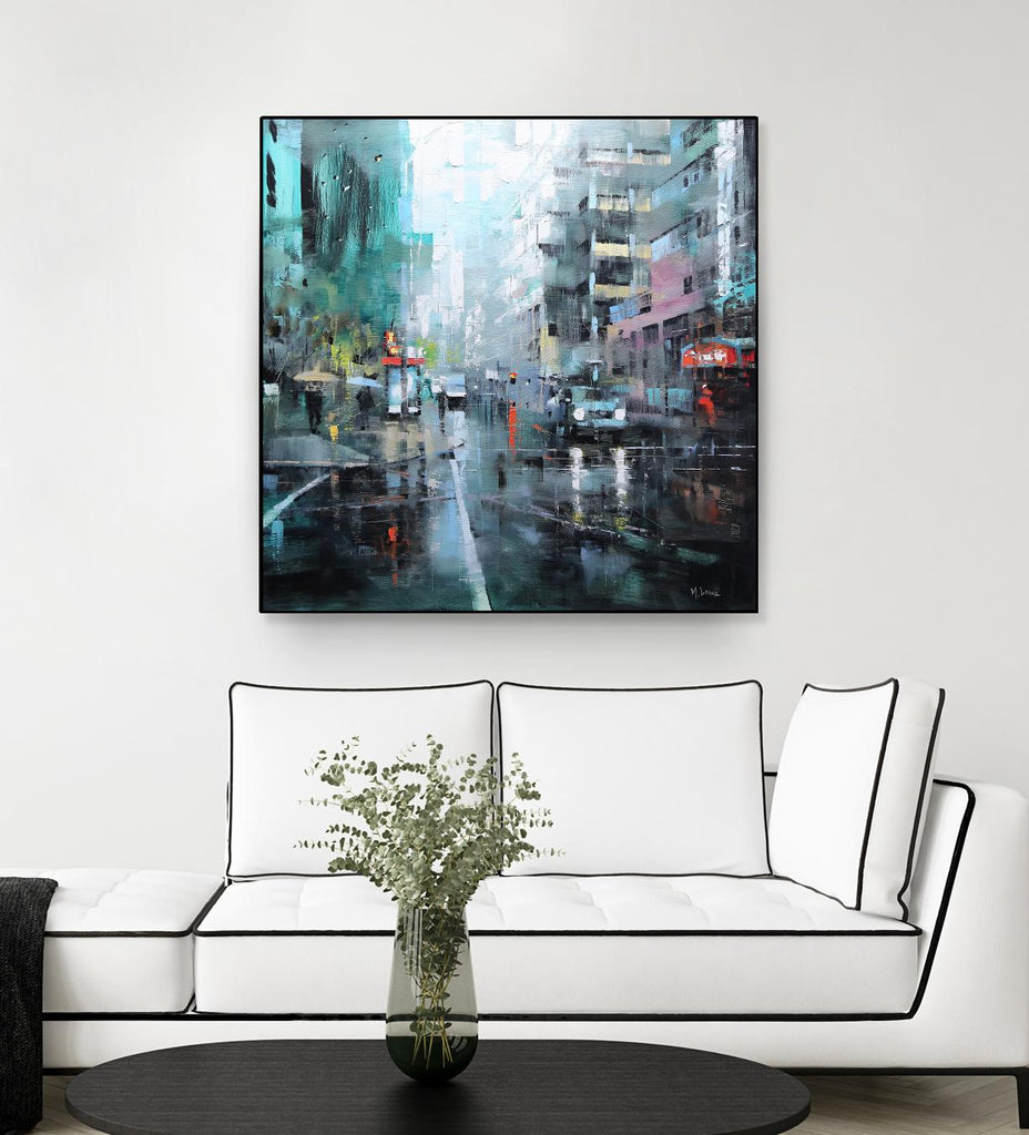 Montreal Turquoise Rain by Mark Lague on GIANT ART - multicolor landscapes