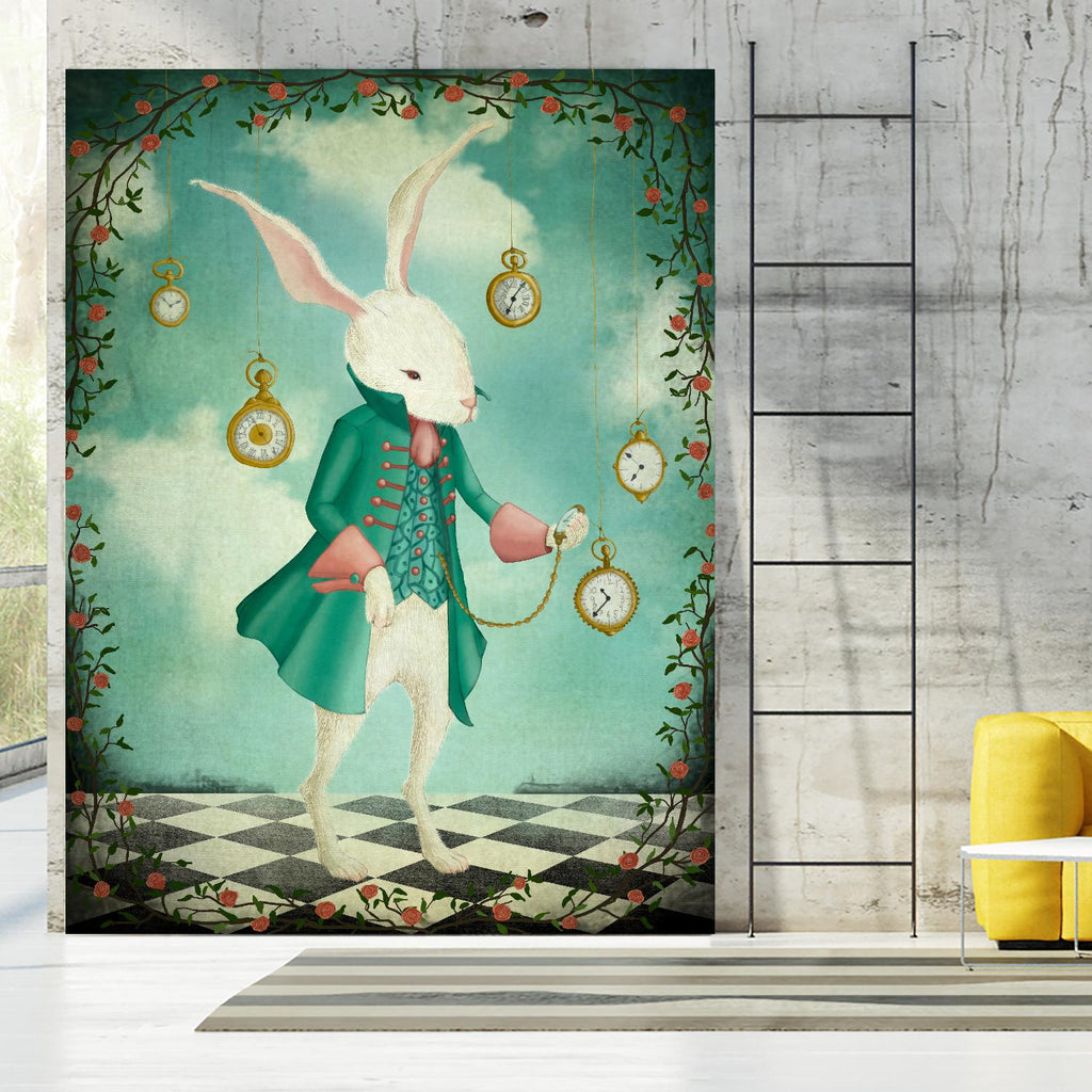 The White Rabbit de Maja Lindberg sur GIANT ART - surréalisme urbain/pop multicolore ; enfants