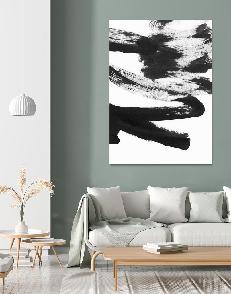 Black and White Strokes 5 by Iris Lehnhardt on GIANT ART - multicolor abstracts; contemporary