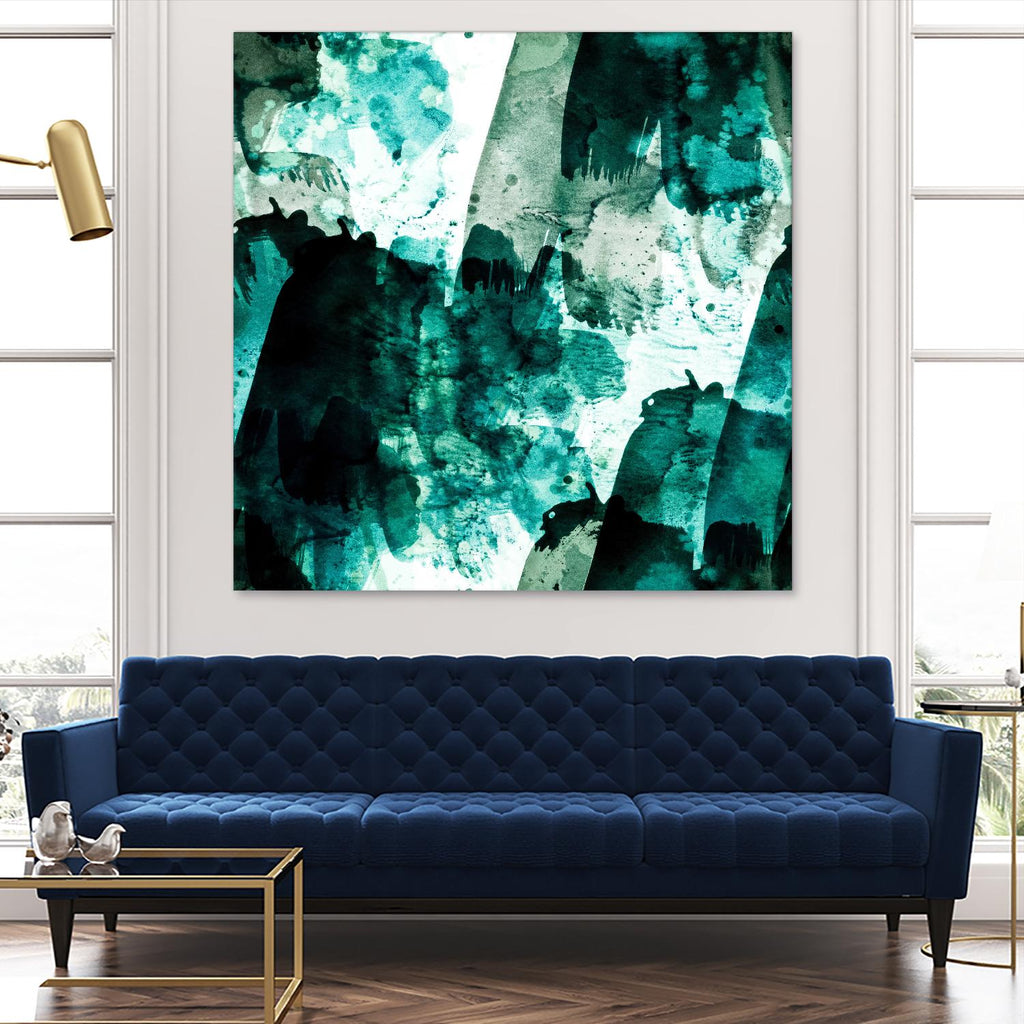Emerald and Moss Green by Iris Lehnhardt on GIANT ART - multicolor abstracts; contemporary