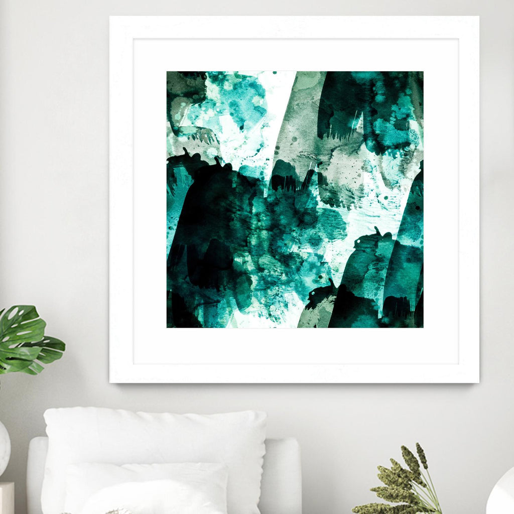 Emerald and Moss Green by Iris Lehnhardt on GIANT ART - multicolor abstracts; contemporary
