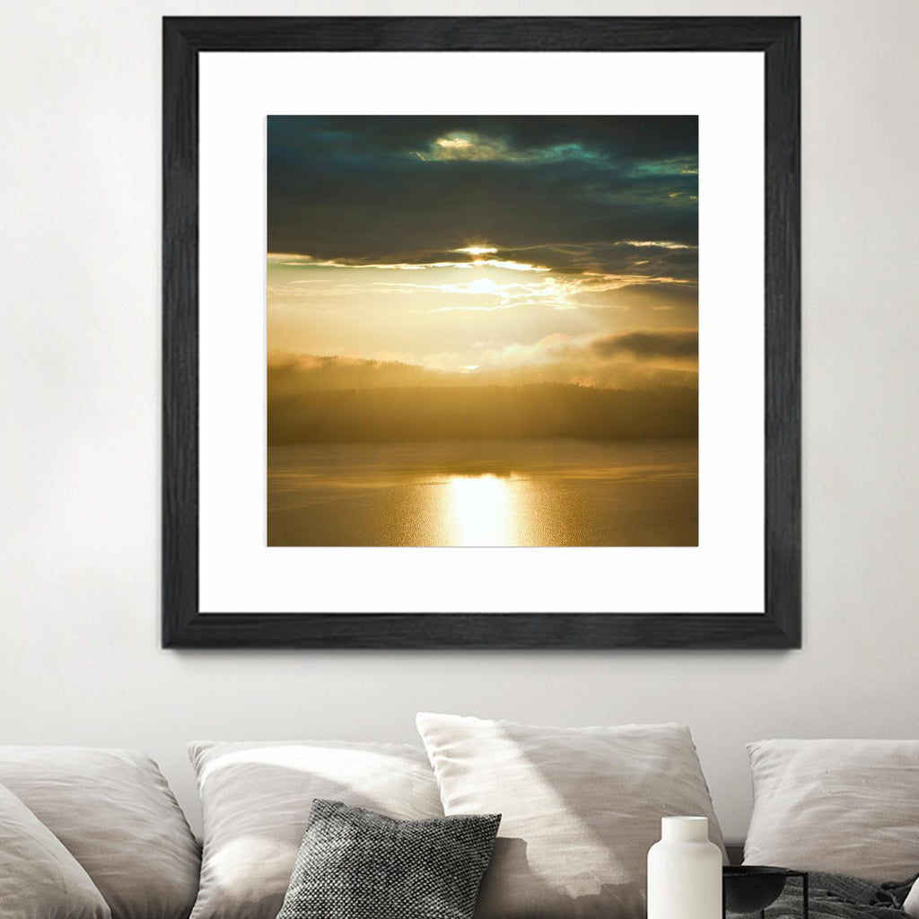 Orcas Sunset 1 par Golie Miamee sur GIANT ART - photographie multicolore ; paysages ; littoral