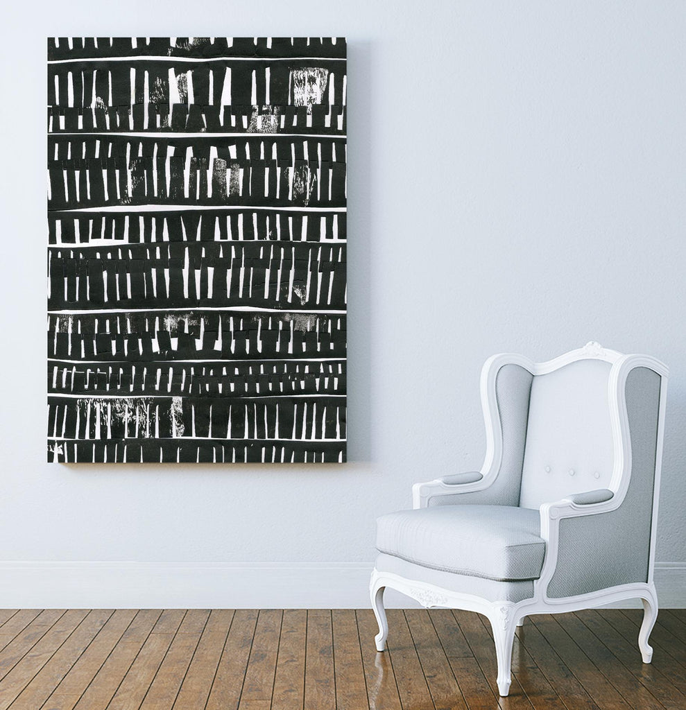 Collage noir par Morioke sur GIANT ART - abstractions noir et blanc, contemporain
