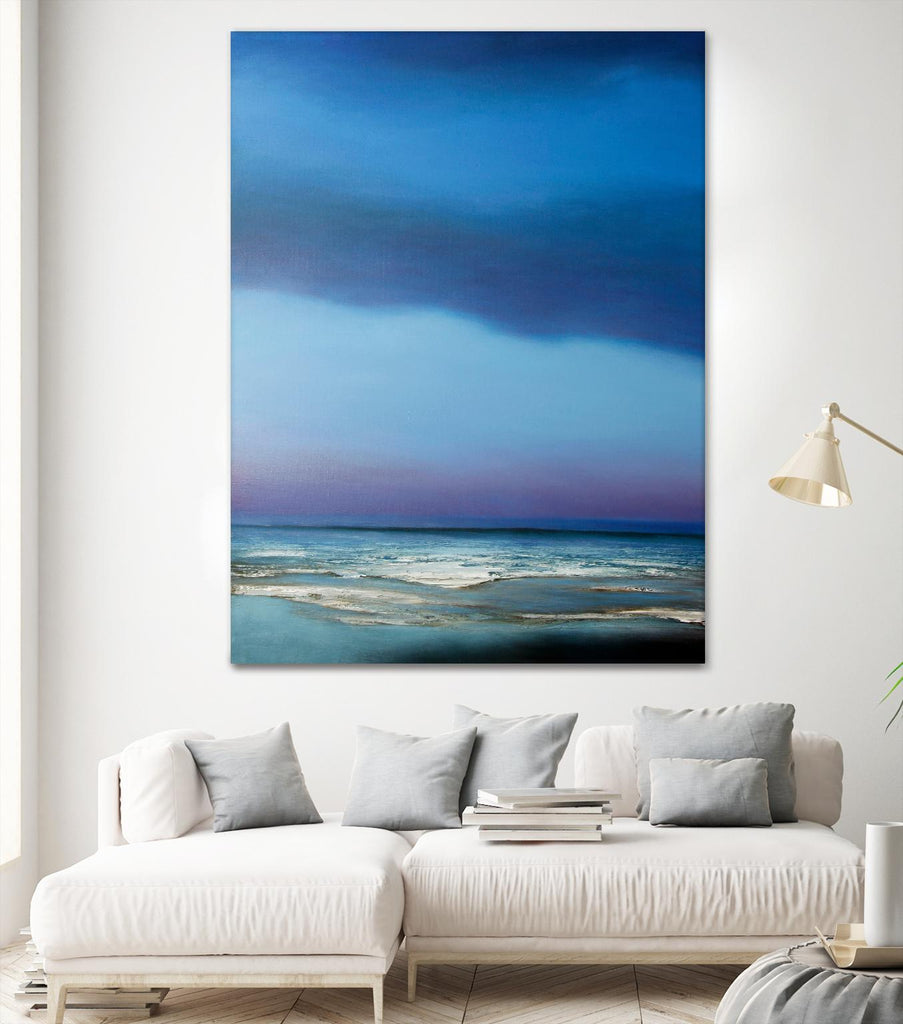 Symphonie bleue par Michael Mote sur GIANT ART - bleu côtier, paysages, plages, océan