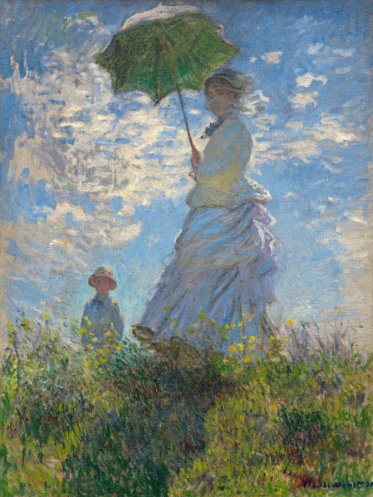 Woman with a Parasol - Madame Monet and Her Son, 1875 par Claude Monet sur GIANT ART - musée du musée
