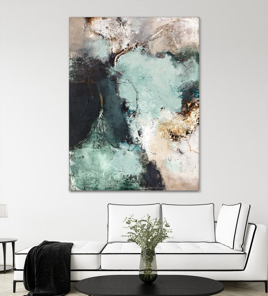 Great Green by Design Fabrikken sur GIANT ART - multi abstracts