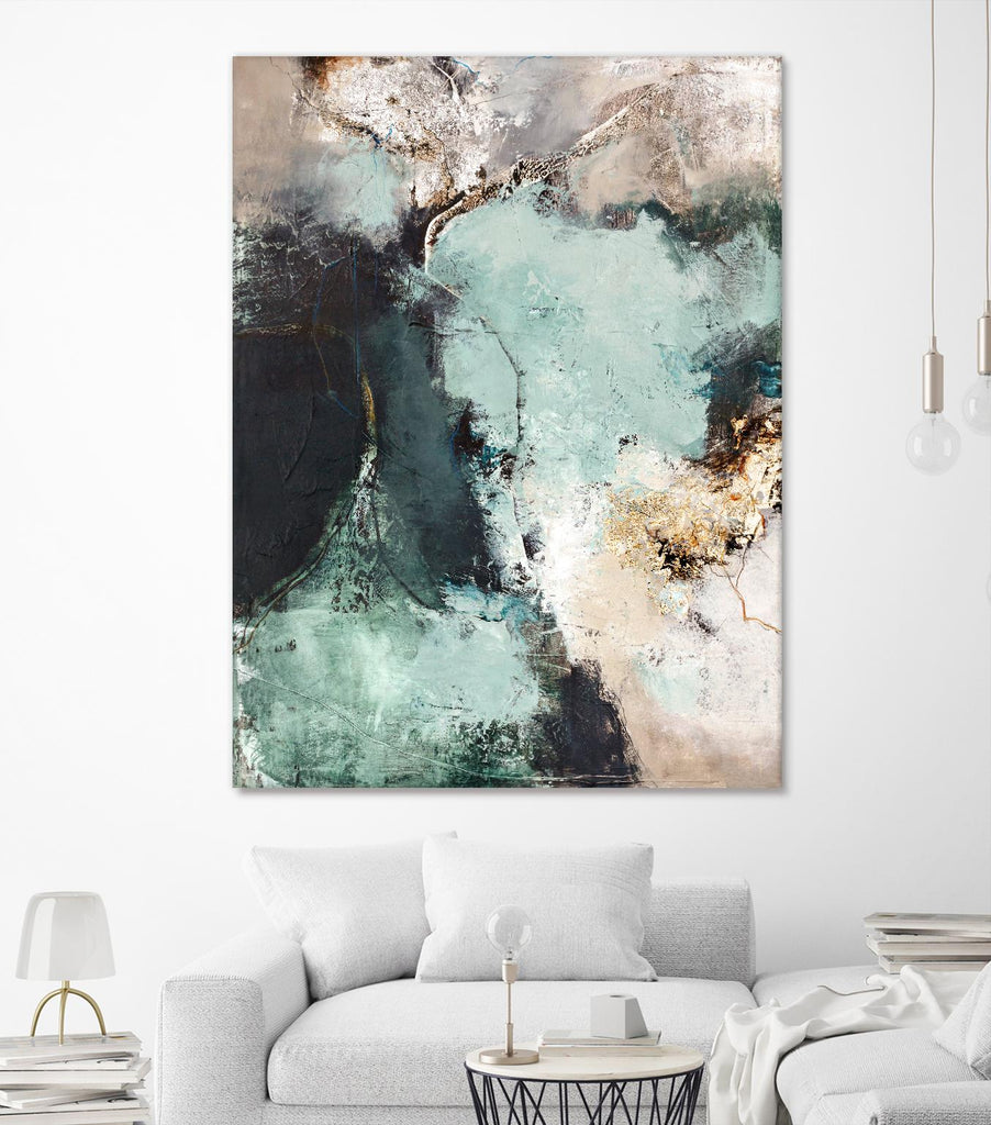 Great Green by Design Fabrikken sur GIANT ART - multi abstracts